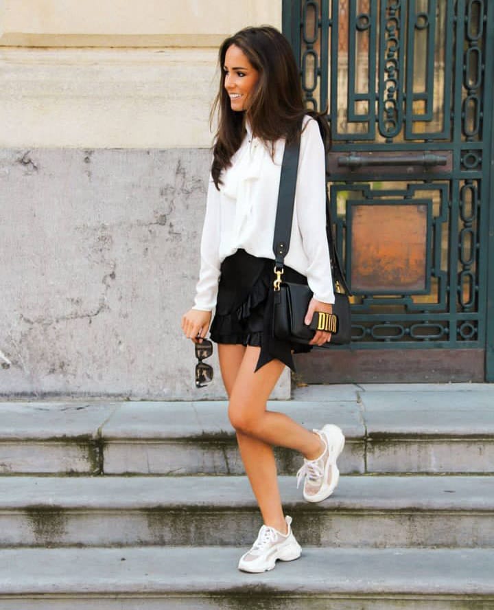 Styling white sneakers